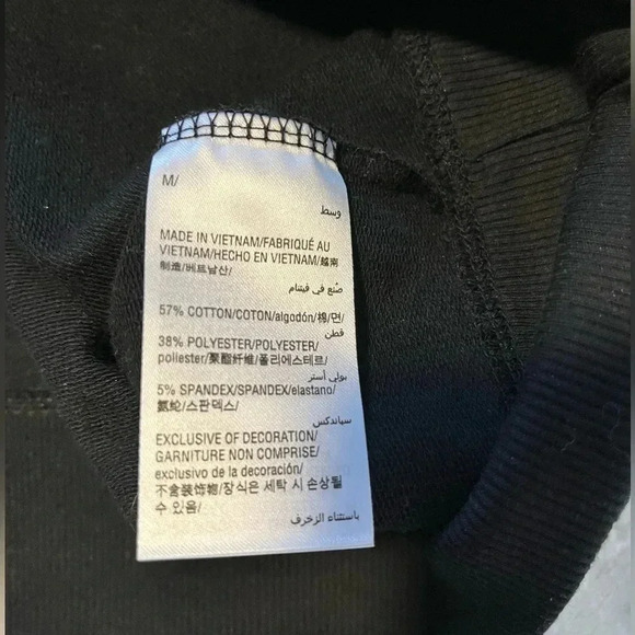 Style & Co Fringe Banded Sweatshirt Deep Black - Picture 4 of 5